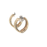 Tapered Reversible Diamond Cut Huggie Earrings