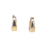Tapered Reversible Diamond Cut Huggie Earrings