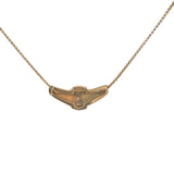Cresent Shaped Diamond Pave Set Necklace