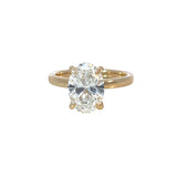 Oval Lab Diamond Solitaire Ring- 3.02ct