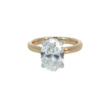 Oval Lab Diamond Solitaire Ring- 3.02ct