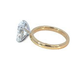 Oval Lab Diamond Solitaire Ring- 3.02ct