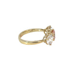 Three Stone Lab Pink and White Diamond Ring - 3.99cts