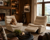 Recliner Rocker Chair - Faux Sheepskin