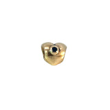 Pandora Charm in 14ct Yellow Gold - Gold Heart Bead with Sapphire