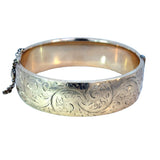 Vintage Hinged Bangle-Bonded 9ct Gold