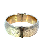 Vintage Hinged Bangle-Bonded 9ct Gold
