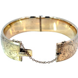 Vintage Hinged Bangle-Bonded 9ct Gold