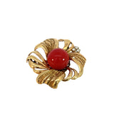 Natural Coral Brooch Pendant