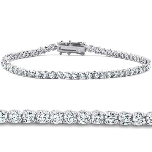 Diamond Tennis Bracelet in 18ct White Gold 5.0 carats