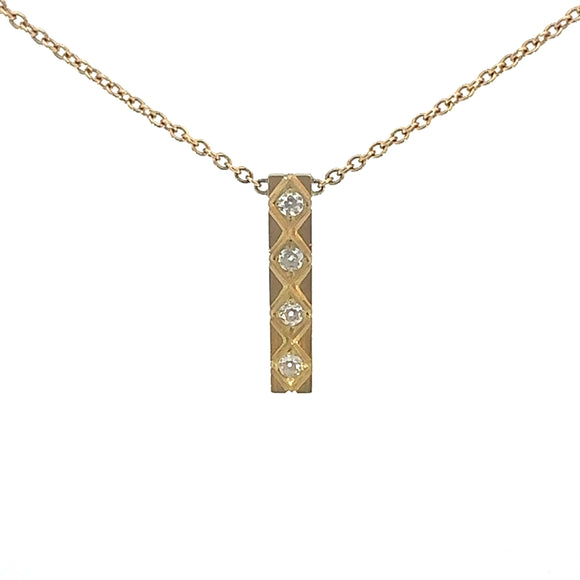 Diamond Drop Pendant Necklace