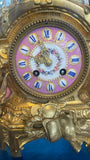 Antique French Gilt Mantel Clock on Stand