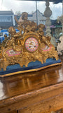 Antique French Gilt Mantel Clock on Stand