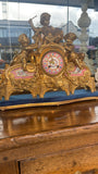 Antique French Gilt Mantel Clock on Stand