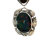 Antique Opal Necklace in Sterling Silver