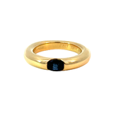 Cartier Ellipse Sapphire Ring in 18ct Yellow Gold