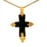 Obsidian Cross Pendant