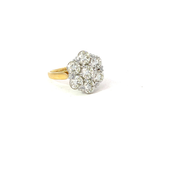 Large Cluster Diamond Ring - 5.04 carats