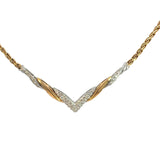 Diamond V Collar Necklace