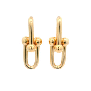 Tiffany HardWear Large Link Earrings in Yellow Gold