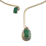 Jade And Diamond Collar Necklace