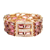 Diamond Pink Tourmaline Bracelet in 18ct Rose Gold