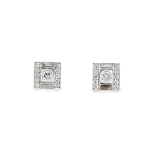 Square Diamond Earrings