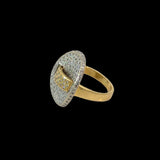 Diamond Oval Cluster Dress Ring 18ct Gold