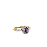 Amethyst Diamond Cluster Ring