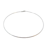 Italian Omega Style Collier Necklace in 18ct White Gold
