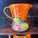Carltonware Orange Jug - Pansy Design 2