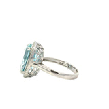 Oval Aquamarine Diamond Ring - 19.11 carats