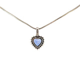 Heart  Ceylonese Sapphire Diamond Pendant