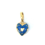 Faberge Enamel Puff Heart Pendant Enhancer