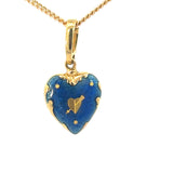 Faberge Enamel Puff Heart Pendant Enhancer