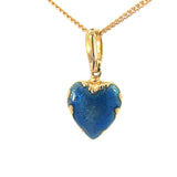 Faberge Enamel Puff Heart Pendant Enhancer