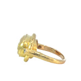 Solid Horse Ring in 19ct Yellow Gold with Diamonds