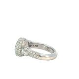 Heart Sapphire Diamond Pave Ring