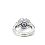 Heart Sapphire Diamond Pave Ring