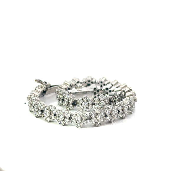 Floral Cluster Diamond Bracelet