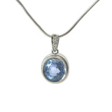 Ceylonese Sapphire Diamond Pendant