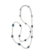 Sapphire Diamond Riviere Necklace