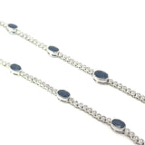 Sapphire Diamond Riviere Necklace