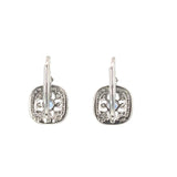 Sapphire Diamond Lever Back Earrings