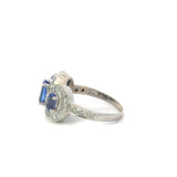 Oval Tanzanite Diamond Cluster Ring