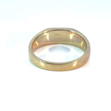 Gents Signet Wedding Band with Diamonds