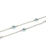 Tiffany & Co Platinum Aquamarine  Peretti Color by Yard Necklace