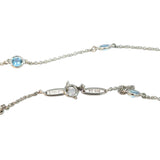 Tiffany & Co Platinum Aquamarine  Peretti Color by Yard Necklace