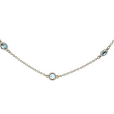 Tiffany & Co Platinum Aquamarine  Peretti Color by Yard Necklace