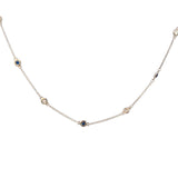 Sapphire Diamond Station Necklace